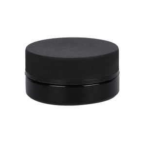 C041 20ml Round Black Glass Bottle CBD Jar